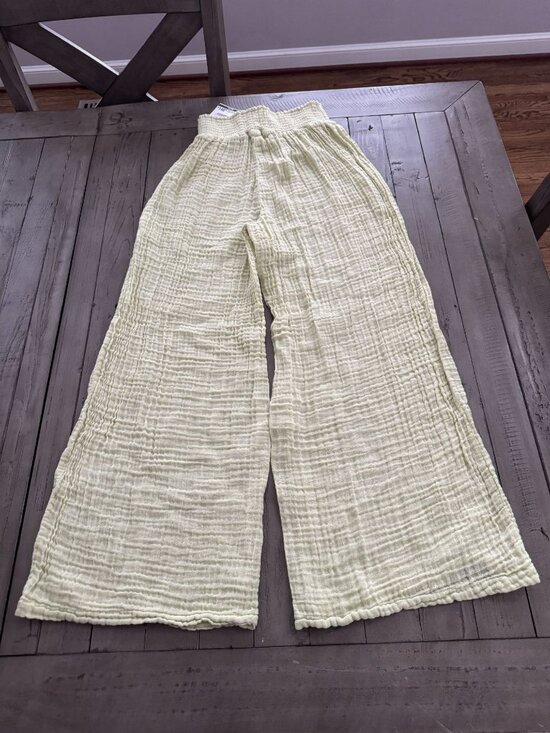 NWT Michael Stars Women's Simba Extra Wide Smocked Waist Pant XS - Picture 1 of 3